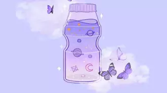 Aesthetic lavender butterfly Yakult