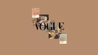 Aesthetic beige Vogue collage