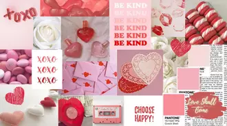 Valentines Day Collage Wallpaper Aestheic