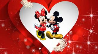 Mickey & Minnie Valentines Wallpaer