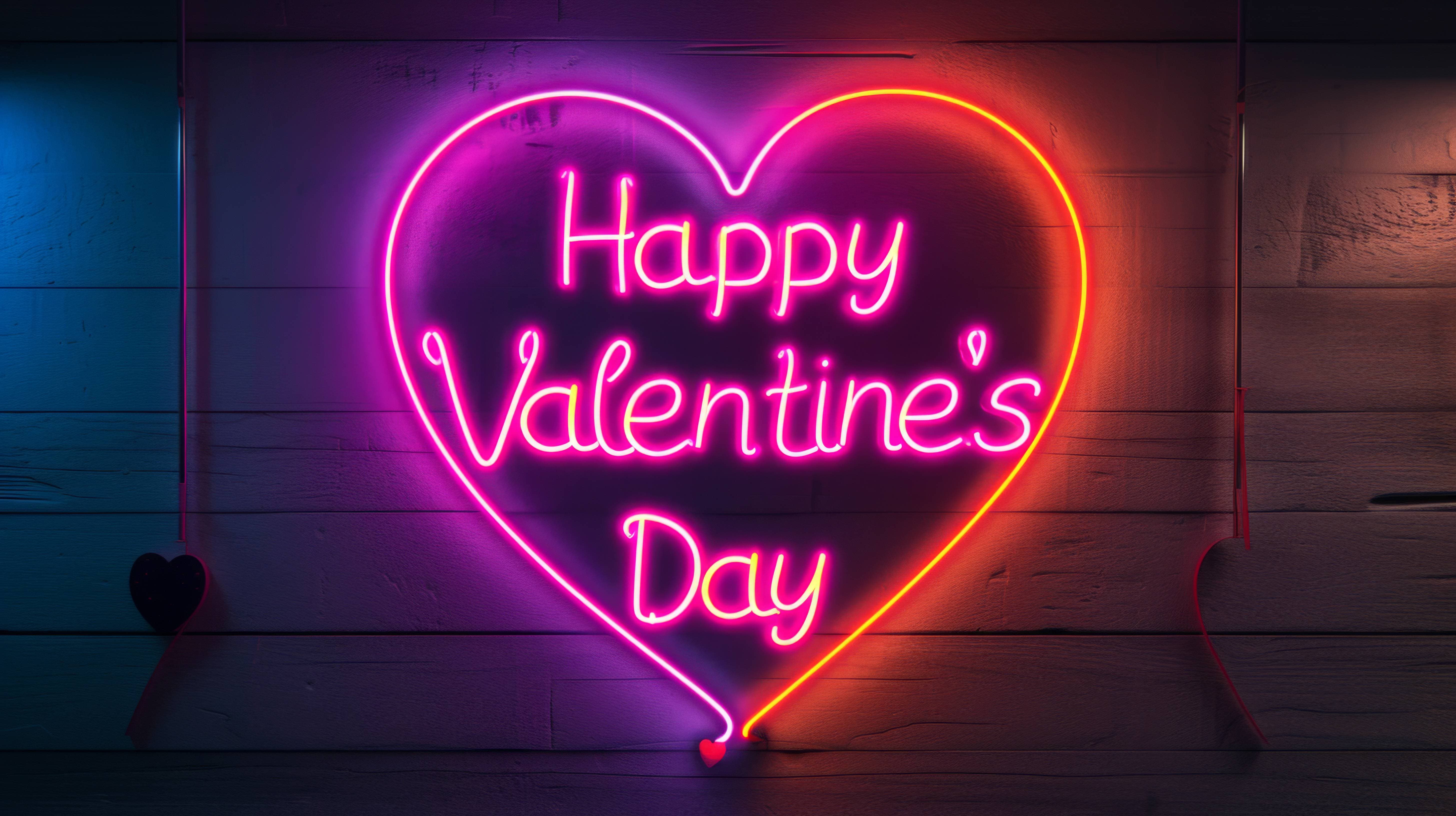 Valentines Day neon wallpaper Resolution 5824x3264 | Best Download this awesome wallpaper - Cool Wallpaper HD - CoolWallpaper-HD.com