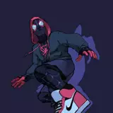 Download Miles Morales Shows Off His Bold Jumpman Sneakers Wallpapers