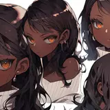 Black Skin Anime Girl Wallpapers