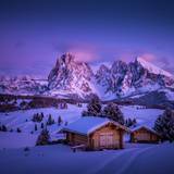 Snow Winter Mountain Cabin Wallpapers